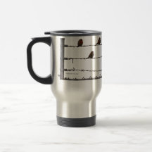 Birds on a fence Mug