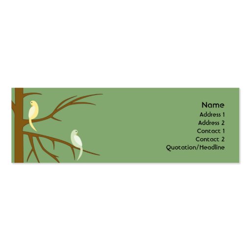 Birds on a Tree - Skinny Business Card