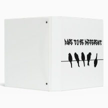 Birds on a wire – dare to be different vinyl binder