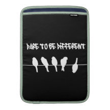 Birds on a wire – dare to be different (black) MacBook air sleeves