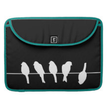 Birds on a wire – dare to be different (black) MacBook pro sleeves