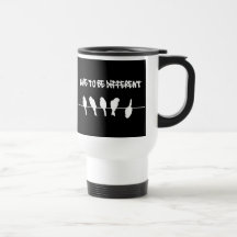 Birds on a wire – dare to be different (black) mug