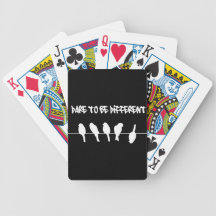 Birds on a wire – dare to be different (black) deck of cards