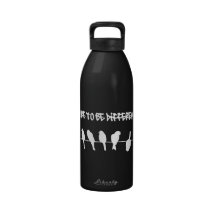 Birds on a wire – dare to be different (black) reusable water bottle