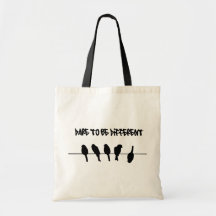 Birds on a wire – dare to be different canvas bag