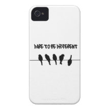 Birds on a wire – dare to be different iPhone 4 Case-Mate cases