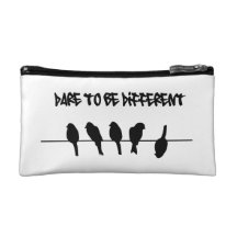 Birds on a wire – dare to be different makeup bag