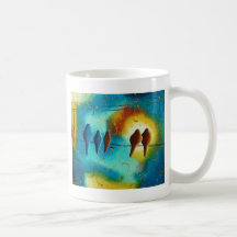 Birds on a Wire from Original Art Coffee Mug