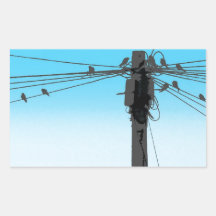 Birds on a Wire Sticker