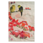 birds on floral tree stationery design