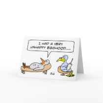 birds psychiatrist unhappy egghood childhood greeting cards
