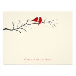 Birds Silhouettes Thank You Cards - Red - Invitations