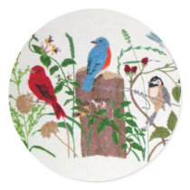 Birds Round Sticker