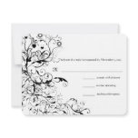 Birds & Swirls Wedding RSVP Response Card