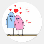 Birdy Love Round Sticker