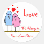 Birdy Love Round Sticker