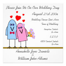Birdy Love Wedding Invitations invitations