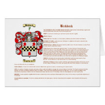 Birkbeck (meaning) greeting card
