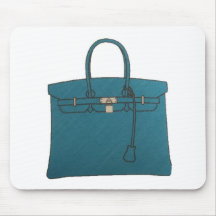 Birkin Tote Bag Blue Mousepad