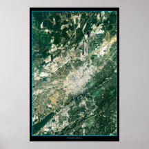 Birmingham Alabama satellite poster print photo