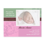 Birth Announcement cards - baby girl Post Cards
