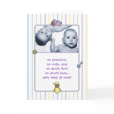 Birth Announcement for Twins Greeting Cards by cutietoots