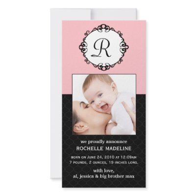 Birth Announcement Photo Card by eventfulcards