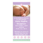 Birth Announcement - Purple/Green/Pink Flowers