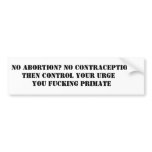 birth control bumper stickers
