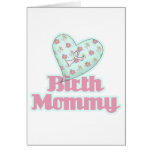 Birth Mommy Pink Ribbon Heart Greeting Card