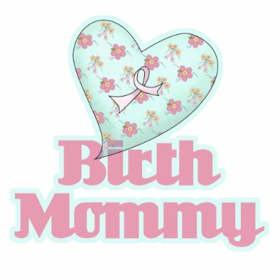 Birth Mommy Pink Ribbon Heart Cut Outs by doonidesigns