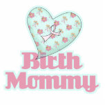 Birth Mommy Pink Ribbon Heart photo sculptures