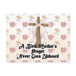 Birth Mothers Prayer Never Unheard Pink RIbbon Post Cards