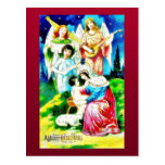 Birth of Jesus Christ by Mary with Angels Singing Postcards