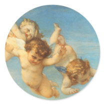 Birth of Venus, Angels detail by Cabanel Round Sticker