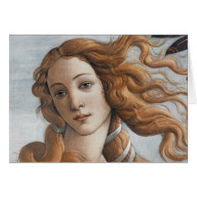 Birth of Venus close up head Greeting Card