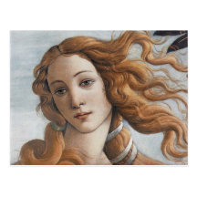 Birth of Venus close up head Postcard