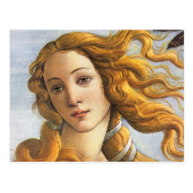 Birth of Venus detail, Botticelli Post Cards