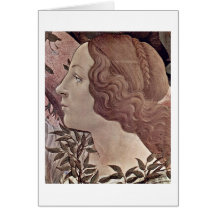 Birth Of Venus Detail By Sandro Botticelli Greeting Cards