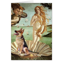 Birth of Venus - German Shepherd 1 Greeting Card