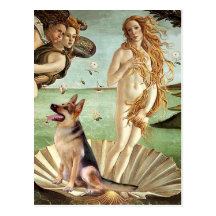 Birth of Venus - German Shepherd 1 Postcards