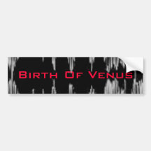 Birth Of Venus- Sound Wave Bumper Sticker