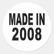 Birthday 2008 round stickers