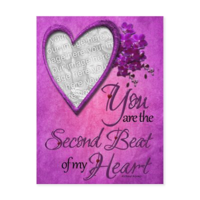 Birthday - 2nd Beat of My Heart - ADD YOUR PHOTO Postcard by FrankzPawPrintz
