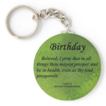 Birthday 3 John 1-2 Keychain