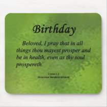 Birthday 3 John 1-2 Mouse Pads