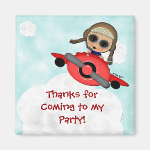 Birthday Airlines Party Magnet Favour