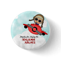 Birthday Airplane Button