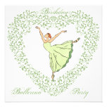 Birthday Ballerina Party Invitation