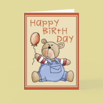 Birthday Balloon Bear cards